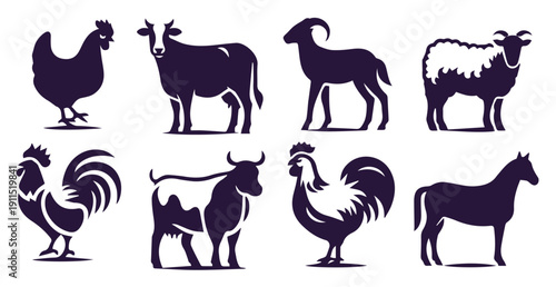 simple animal silhouette designs 