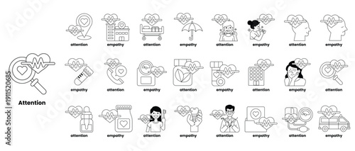 The image is a collection of various drawings of people and objects