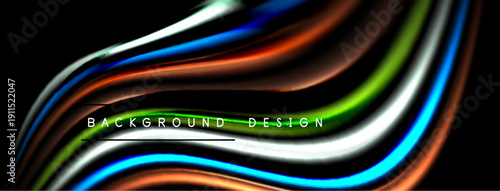 Abstract fluid shapes, vibrant colors, dynamic flow. Modern design element for backgrounds, presentations, graphics. Smooth curves create visual interest.