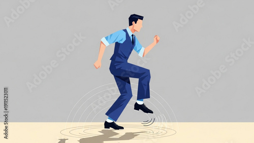 Young man doing Tap dance