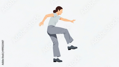 Young man dance moon walk