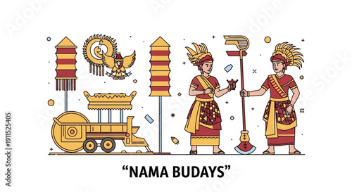 Traditional Dancers in Cultural Attire Performing.