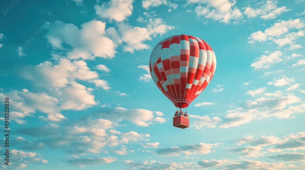 Fototapeta premium A Box flying on a parachute with pink cloud,vector illustration of package flying down from sky and cloud with parachute, concept for delivery service,shopping online,air delivery service.