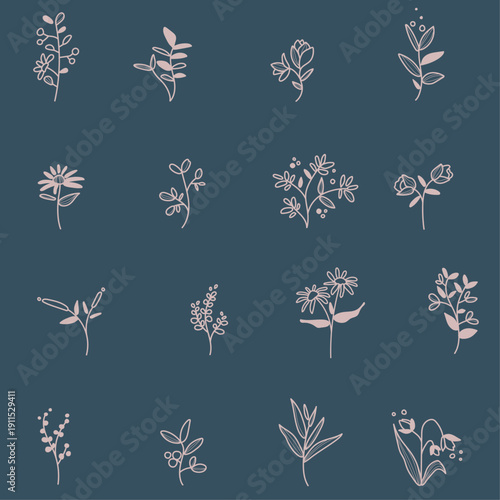 seamless background with flowers