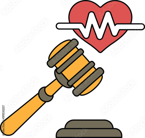 A gavel is used to symbolize justice