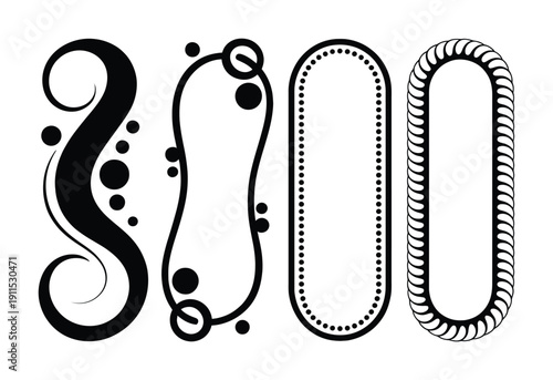 Stylized "3000" with decorative and borders