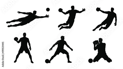 Diverse silhouettes of athletes engaged in various sports activities Vector