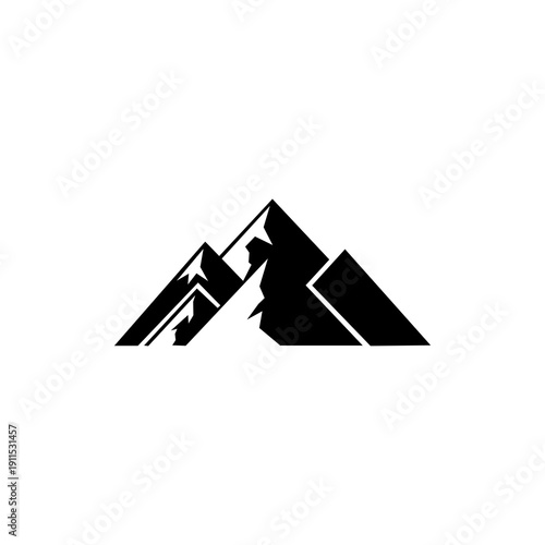 simple mountain silhouette logo