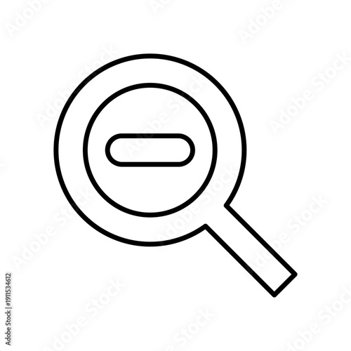 虫眼鏡のズームアウトアイコン