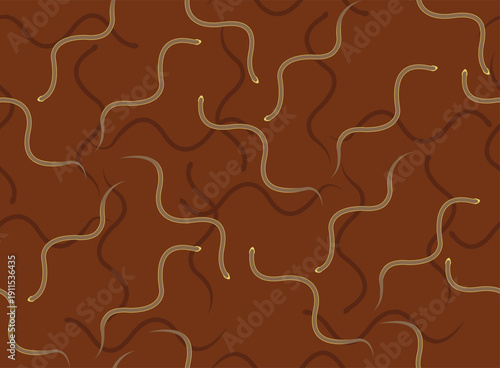 Snake Inland Taipan Moving Seamless Background Wallpaper Pattern