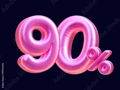 pink, balloon, number, 3d, hologram