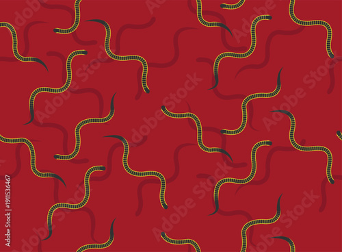 Tiger Snake Moving Seamless Background Wallpaper Pattern
