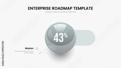 Modern Forecast Slide Design Vector Illustration. Minimal Performance 1 Element Infographic Presentation Layout. Consulting Insight One Option Diagram Slideshow Template.