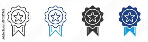 achievement  icon set multiple style collection	