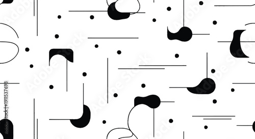 Minimalist black shape resembling a figure with vertical lines