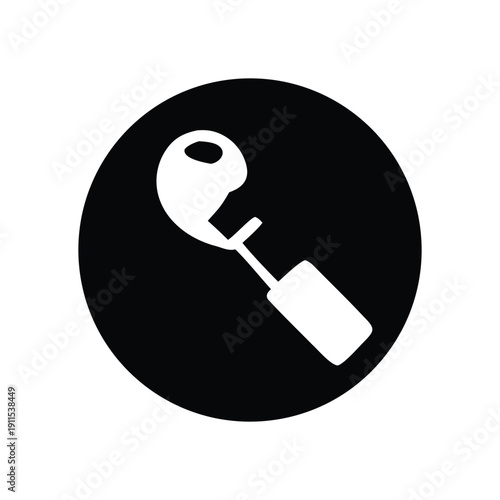 Minimalist Golf Club and Ball Icon Vector Graphic Illustrating Sport and Recreation Activity; Modern Sports Equipment Symbol for Web, App, or Print Design