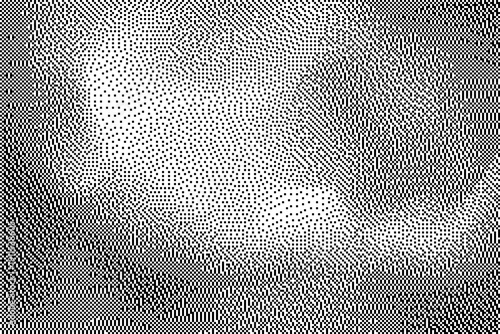 Dithered abstract halftone pattern texture background in black and white dots