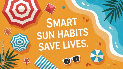 Embracing sun safety with creative summer vibes and a call to protect our skin from harmful rays. SunSmart Skin Cancer Prevention