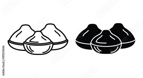 Minimalist black and white sports bra and bikini top set line drawing vector illustration