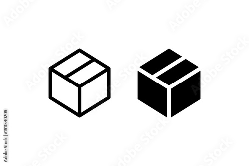 Minimalist black and white cube designs.