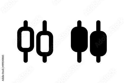 Minimalist black control knobs on white background.