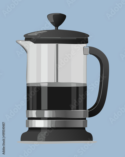 Classic charcoal kettle grill for outdoor barbecue parties and grilling delicious meat during summer - Vector Illustration