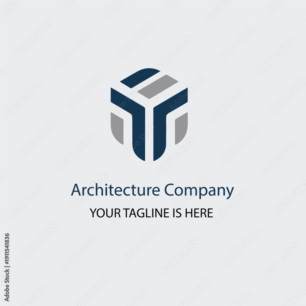 Fototapeta premium Architecture Company unique logo design 