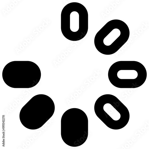 Loading. Outlined stroke vector icon with black-filled details.