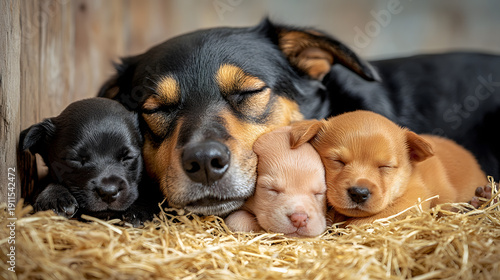 two dogs lying on the floor
