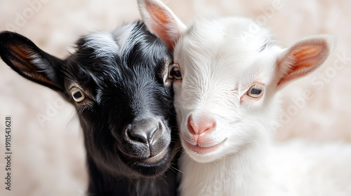 portrait of a white goat