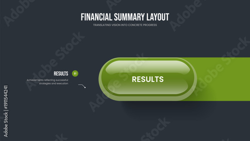 Sales Campaign One Step Infographic Slide Design. Modern Overview Presentation Template Vector Illustration. Product Growth 1 Option Diagram Slideshow Layout.