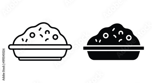 Two white fluffy clouds in black and white bowls isolated on plain background minimalist concept