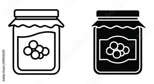 Two glass jars with honeycomb and bees vector illustration isolated on white background