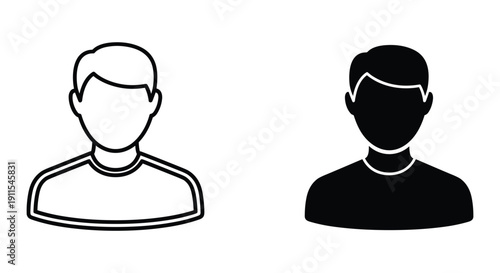 Minimalist business professional comparison before after success transformation flat icon vector illustration