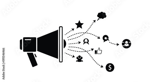 Marketing and advertising vector icon set