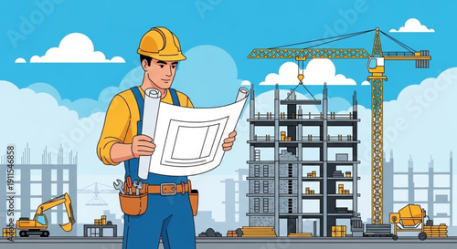 construction workers at construction site