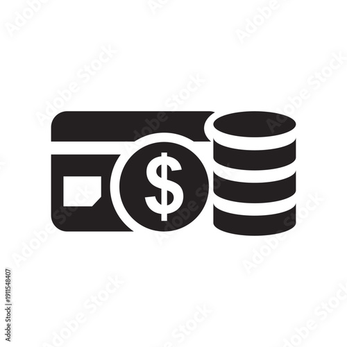Finance Icon Flat Vector. Clean and minimal graphic design.