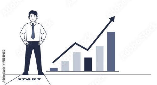 Bussines Cash Flow Flat Illustration Vector 