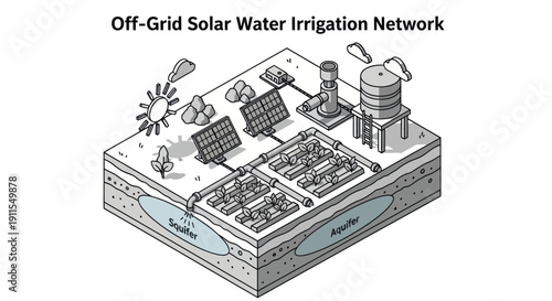 Off Grid Solar Water Irrigation System.