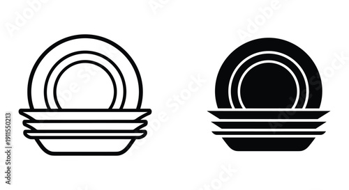 Minimalist black and white sound wave icons isolated on white background for audio technology design