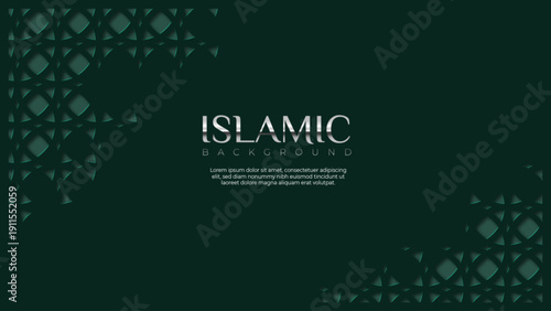 Islamic celebration greeting card template. Abstract background with Arabic ornament style