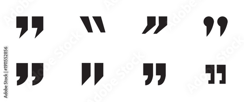 Quotation mark vector icon set. Quotation marks icon set vector illustration for quotes, speech, talking marks and comments design. vector, icons