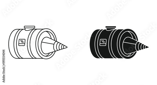 Industrial cable connector plug and socket isolated technical engineering components close-up detailed view