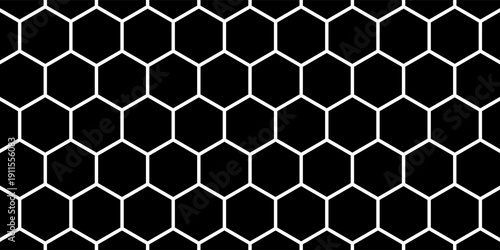 Honeycomb pattern with hexagon mesh. Texture bee comb grid. Flat vector illustration background.