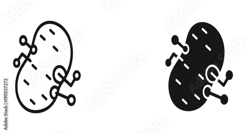 Hand drawn alarm clock and hourglass time management concept vector illustration minimalist black and white