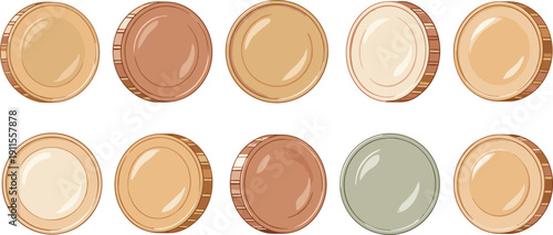 Adorable cartoon penguins in festive winter hats and scarves, some holding gifts or a Christmas tree; charming illustration for holiday season designs