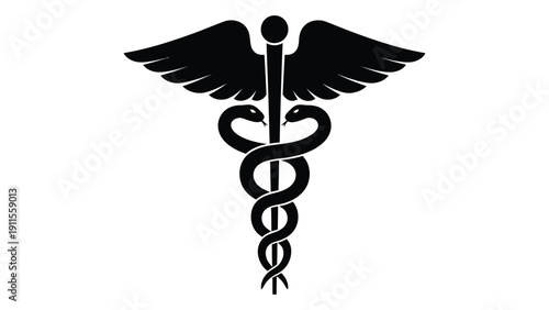 The caduceus symbol representing medicine and healthcare services Vector