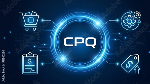 CPQ configure price quote concept process used by companies to automate the sales quoting and proposal generation process new