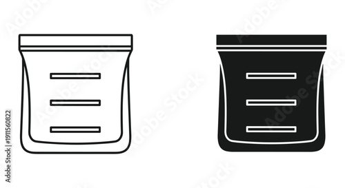 Empty transparent plastic storage bags isolated on white background for packaging food or travel essentials