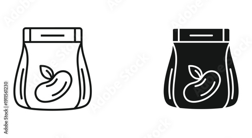 Reusable grocery bag with avocado design eco friendly shopping zero waste sustainable lifestyle vector illustration